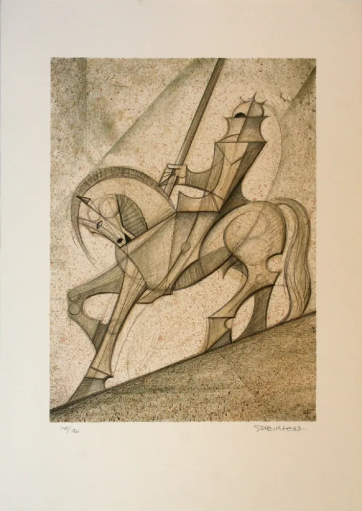 リトグラフ Subirachs - Sant Jordi