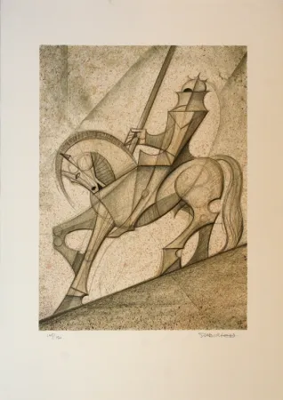 リトグラフ Subirachs - Sant Jordi