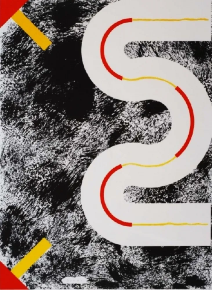 リトグラフ Sugai - Le cerf volant