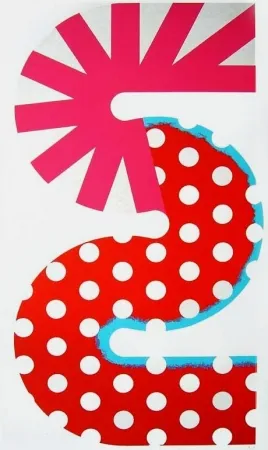 リトグラフ Sugai - Rouge et rose