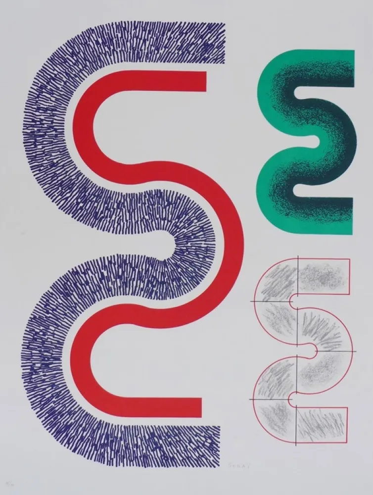 リトグラフ Sugai - Trois S