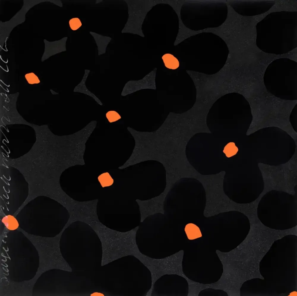 シルクスクリーン Sultan - Orange and Black