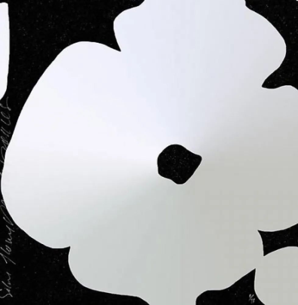 シルクスクリーン Sultan - Silver Flowers