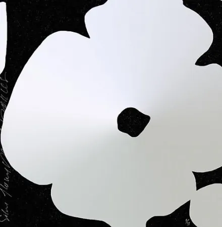 シルクスクリーン Sultan - Silver Flowers