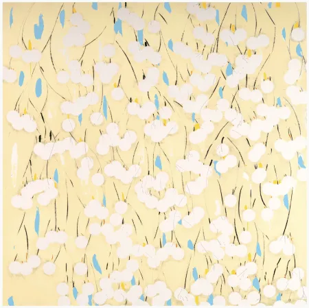 シルクスクリーン Sultan - White Mimosa