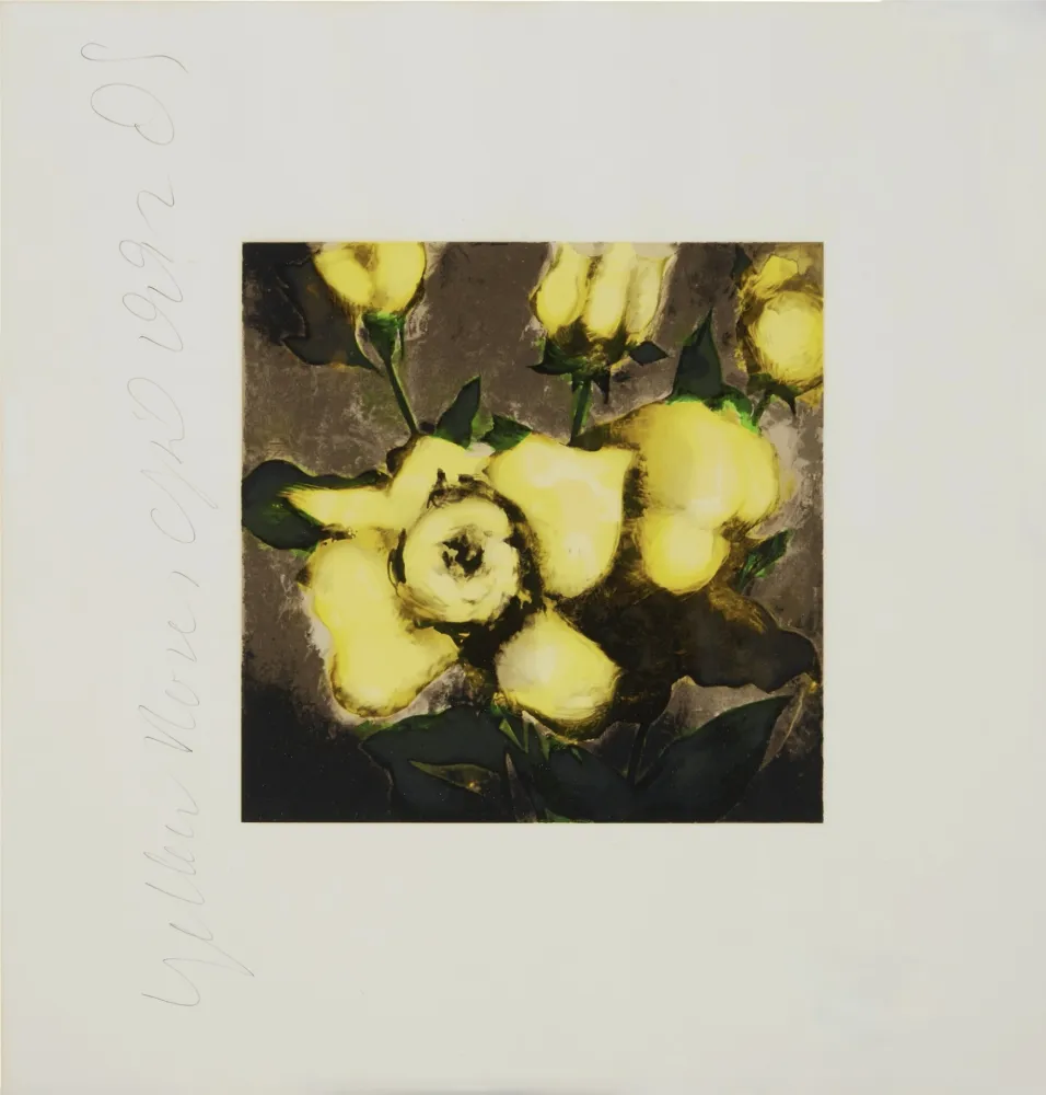 シルクスクリーン Sultan - Yellow Roses from Fruits and Flowers