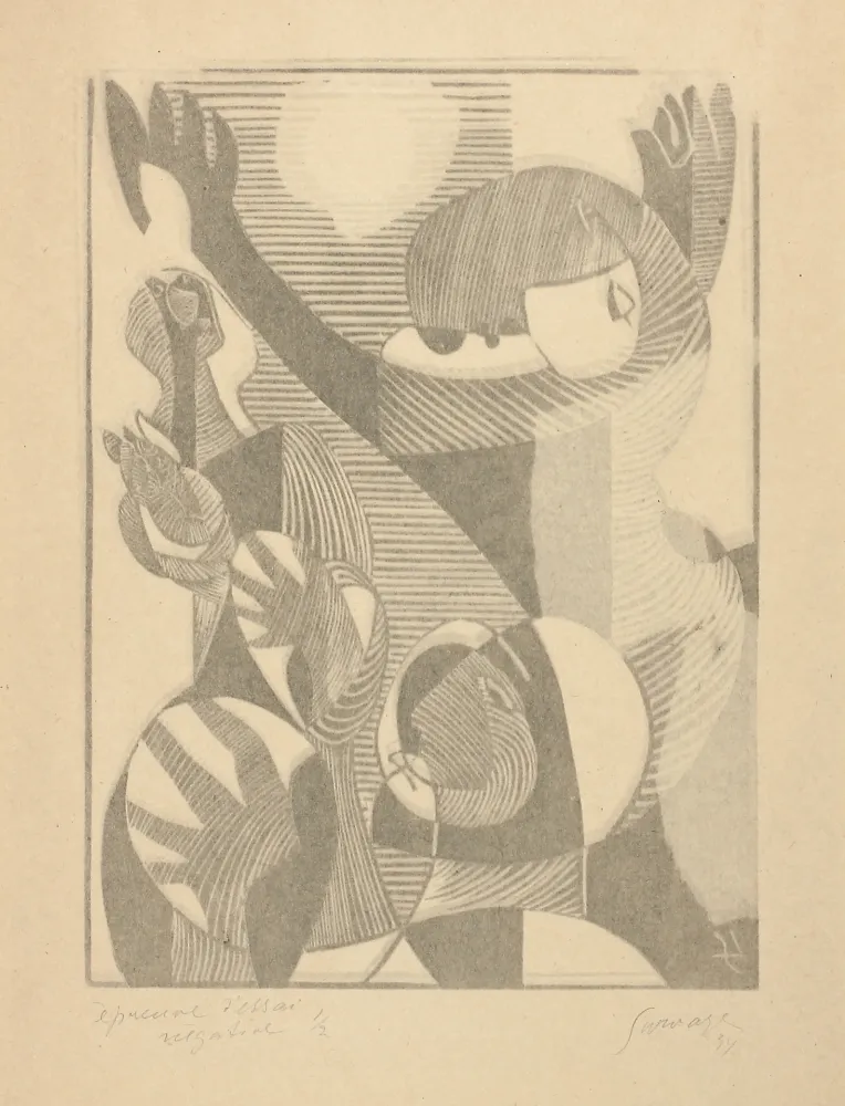 モノタイプ Survage - épreuve d'essai négative