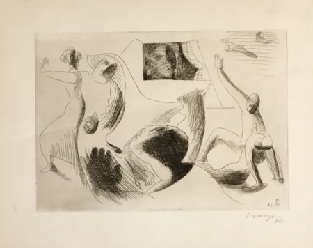 彫版 Survage - Femme à la fenêtre