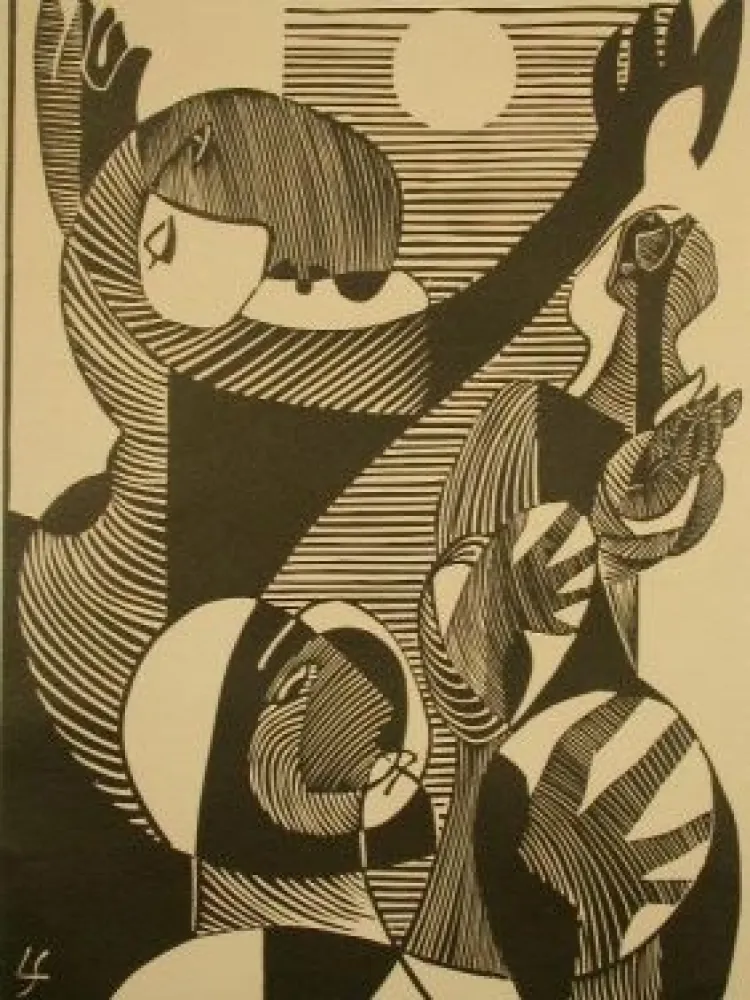 木版 Survage - Moon