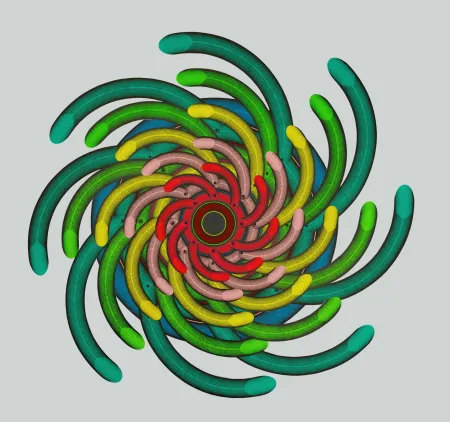 シルクスクリーン Sutej - Krug u boji