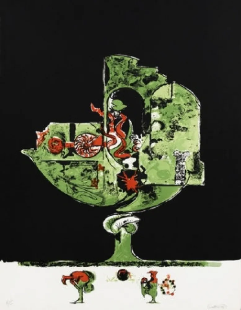 リトグラフ Sutherland - Flames in a Rock Form II