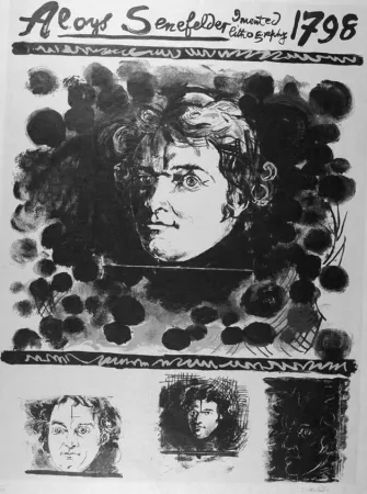 リトグラフ Sutherland - Portrait d'Aloyis Senefelder