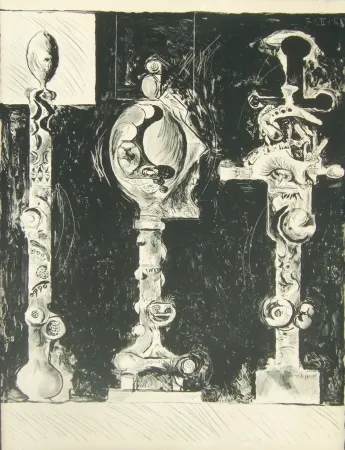 リトグラフ Sutherland - Three organic forms