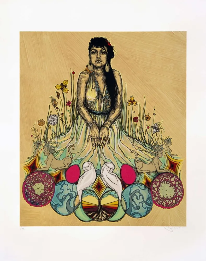 シルクスクリーン Swoon - Moni And The Sphynx