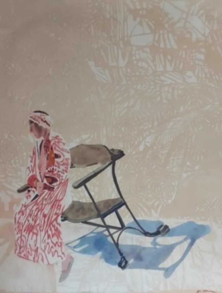 リトグラフ Szafran - Lilette à la chaise de Gaudi  (circa  2007/ 2010)
