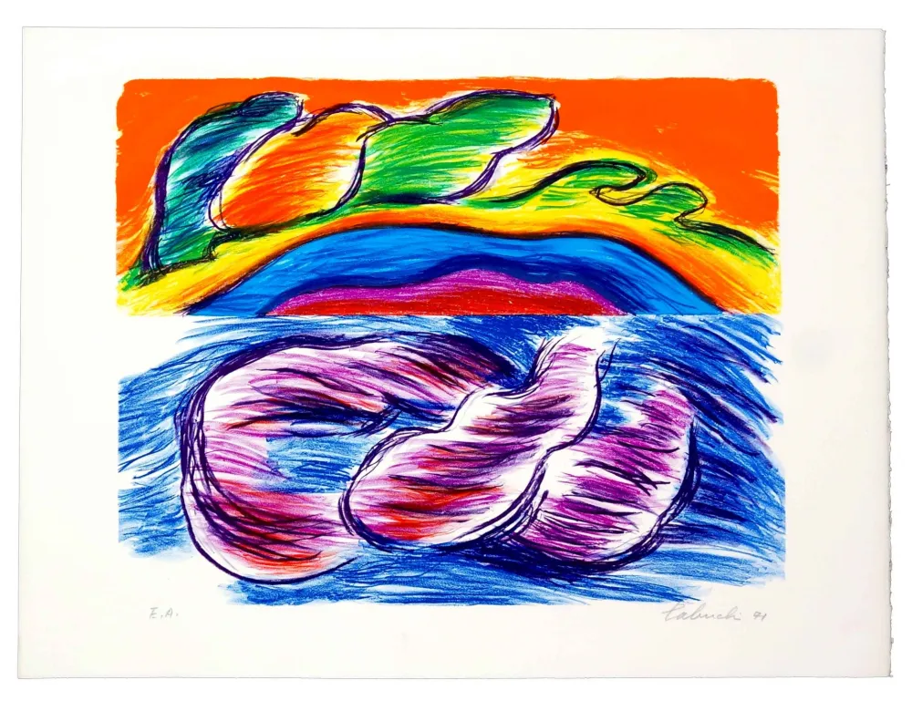 リトグラフ Tabuchi - Sans titre