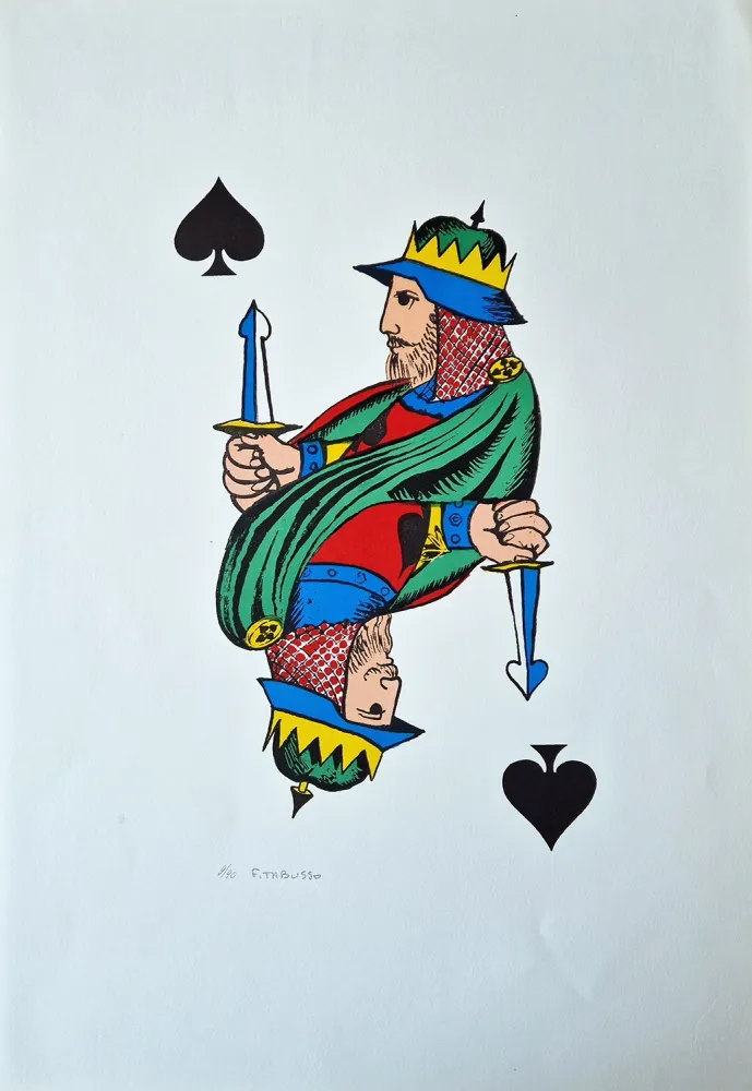 リトグラフ Tabusso - Re di picche