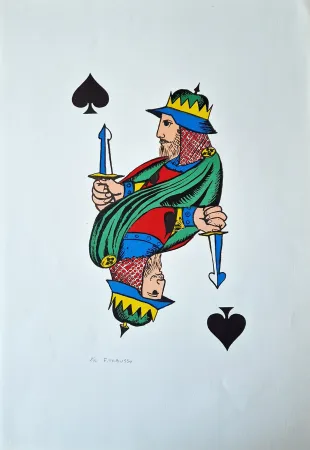 リトグラフ Tabusso - Re di picche