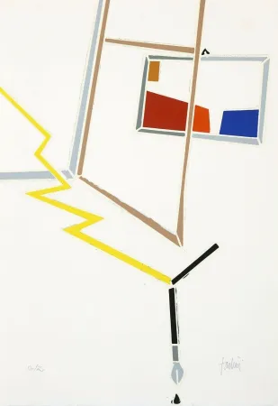 シルクスクリーン Tadini - La macchina delicata