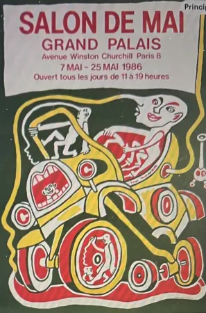 リトグラフ Taillandier - Affiche lithographique CLOT & BRAMSEN Salon de Mai Paris 1986