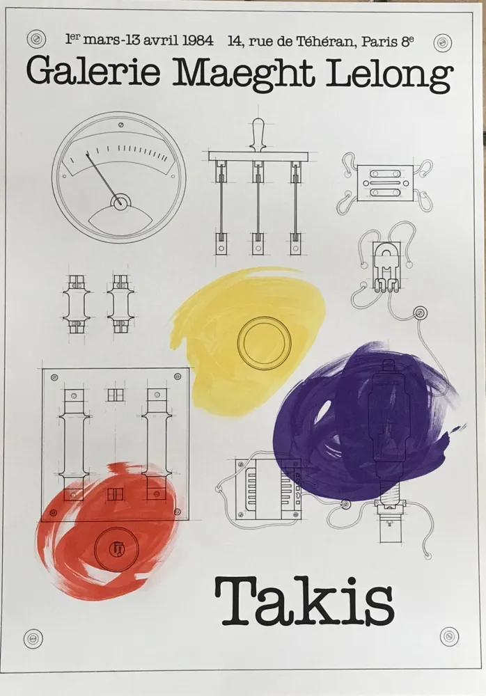 リトグラフ Takis - Affiche lithographique d'exposition