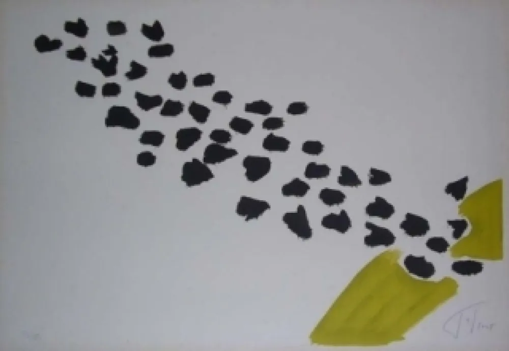 リトグラフ Tal Coat - VOL D'OISEAUX II