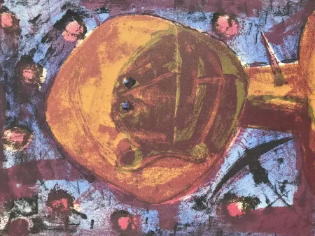 リトグラフ Tamayo - Cabeza Con Pajaros