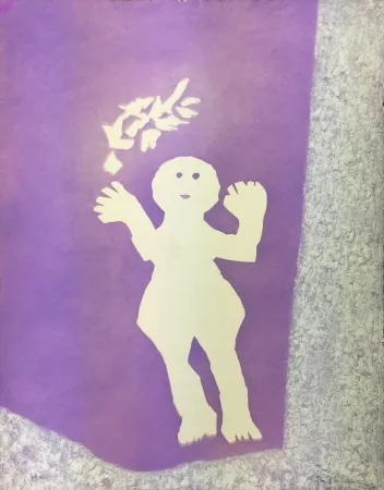 彫版 Tamayo - NIÑO CON PAJARO