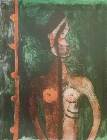 リトグラフ Tamayo - Torse de jeune fille (1969)