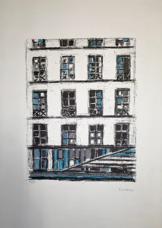 リトグラフ Tamburi - Finestre bianche