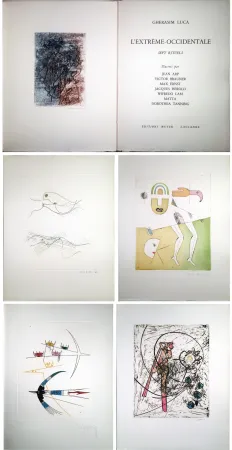 挿絵入り本 Tanning - Gherasim Luca : L’EXTRÊME-OCCIDENTALE. Gravures de Max Ernst, Victor Brauner, Dorothea Tanning, Hans Arp, Jacques Hérold, Wifredo Lam, Roberto Matta.