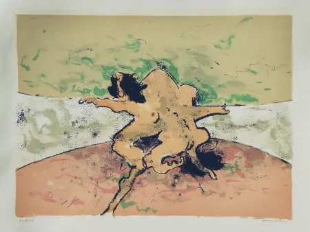 リトグラフ Tanning - Trouble in paradise