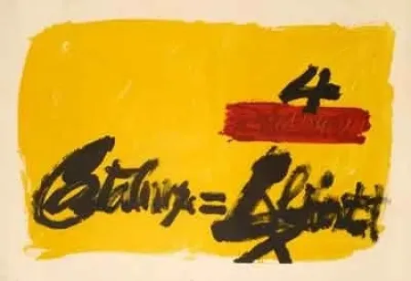 リトグラフ Tàpies - Als Mestres de Cataluña