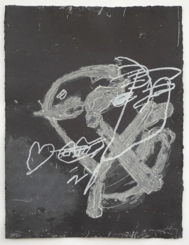 カーボランダム Tàpies - Blanc sur noir