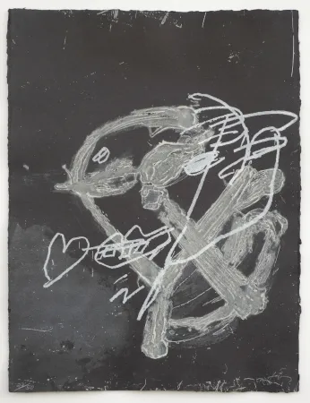 カーボランダム Tàpies - Blanc sur noir