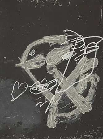 カーボランダム Tàpies - Blanc sur noir