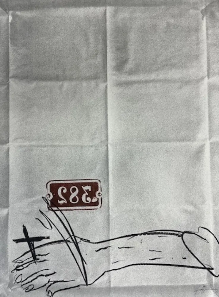 リトグラフ Tàpies - Bras et chiffres