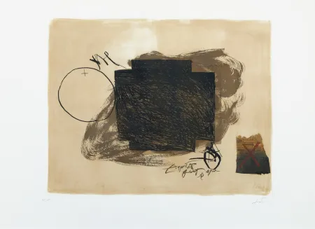 アクチアント Tàpies - Cercle croix et collage