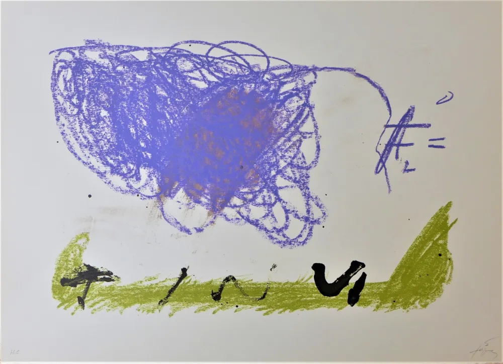 リトグラフ Tàpies - Clau 16