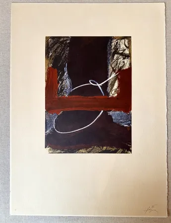 リトグラフ Tàpies - Clau 7