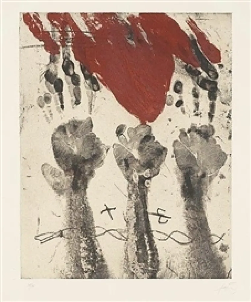 彫版 Tàpies - Empreintes de mains