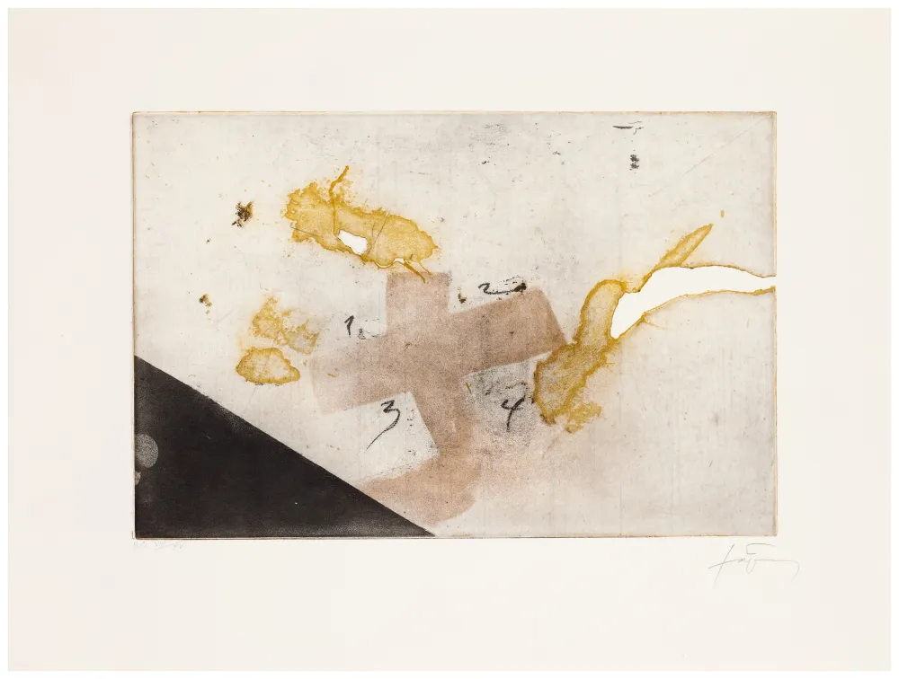 彫版 Tàpies - Equation Series Plate 3
