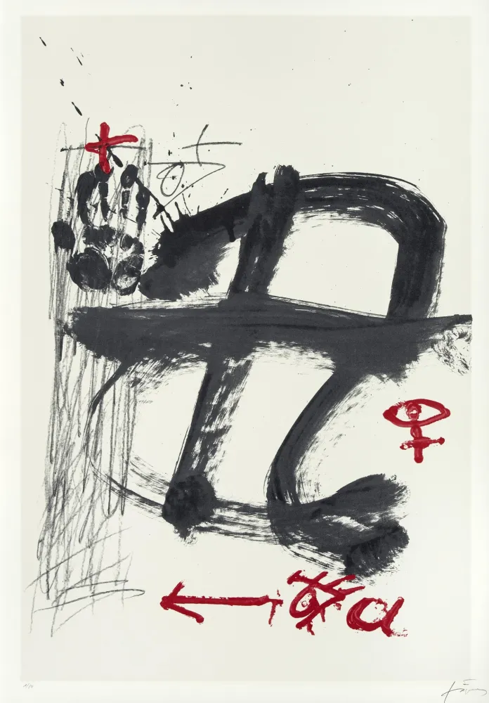 シルクスクリーン Tàpies - Inicials (AVL Zürich)