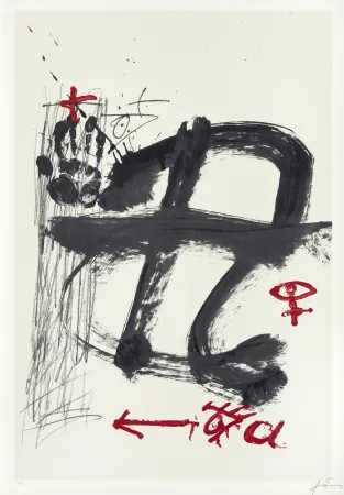 シルクスクリーン Tàpies - Inicials (AVL Zürich)