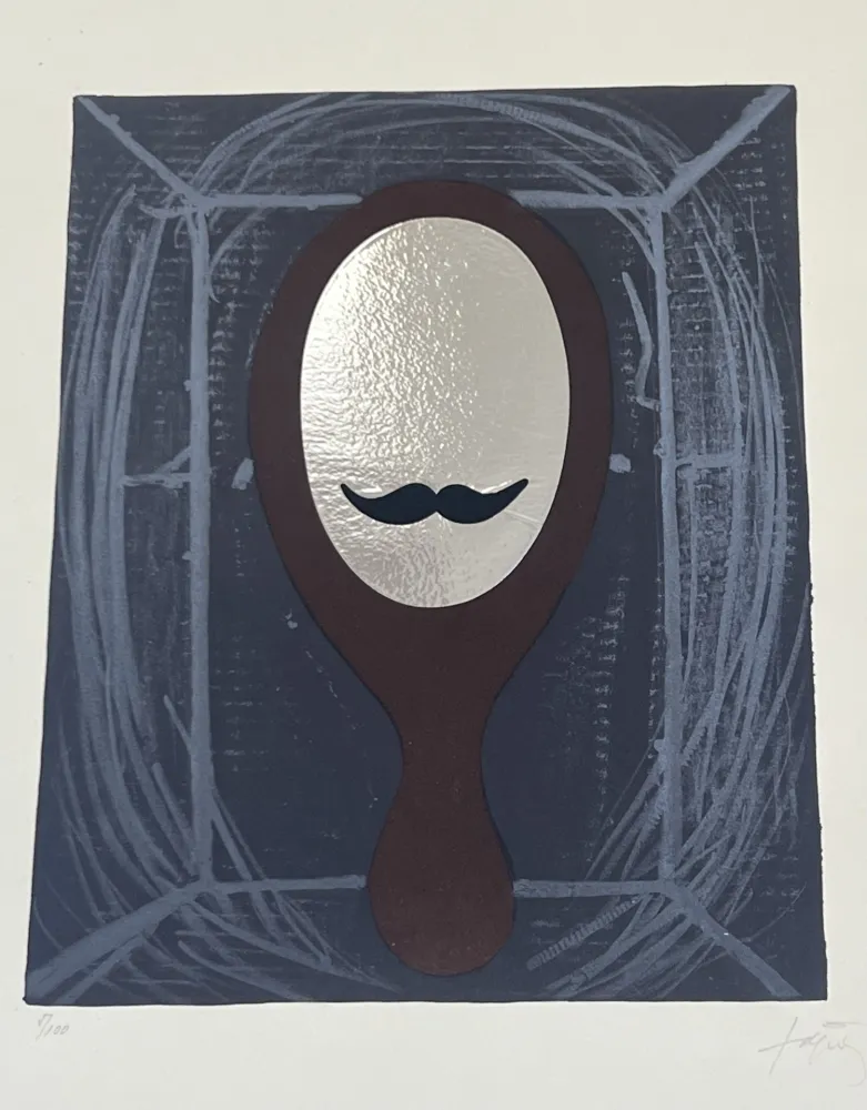 リトグラフ Tàpies - L'homme au miroir, 1969