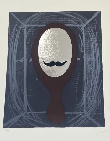 リトグラフ Tàpies - L'homme au miroir, 1969