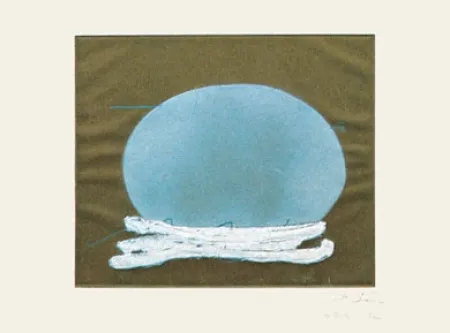 彫版 Tàpies - Oval i Blanc 
