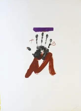 リトグラフ Tàpies - Poems 2