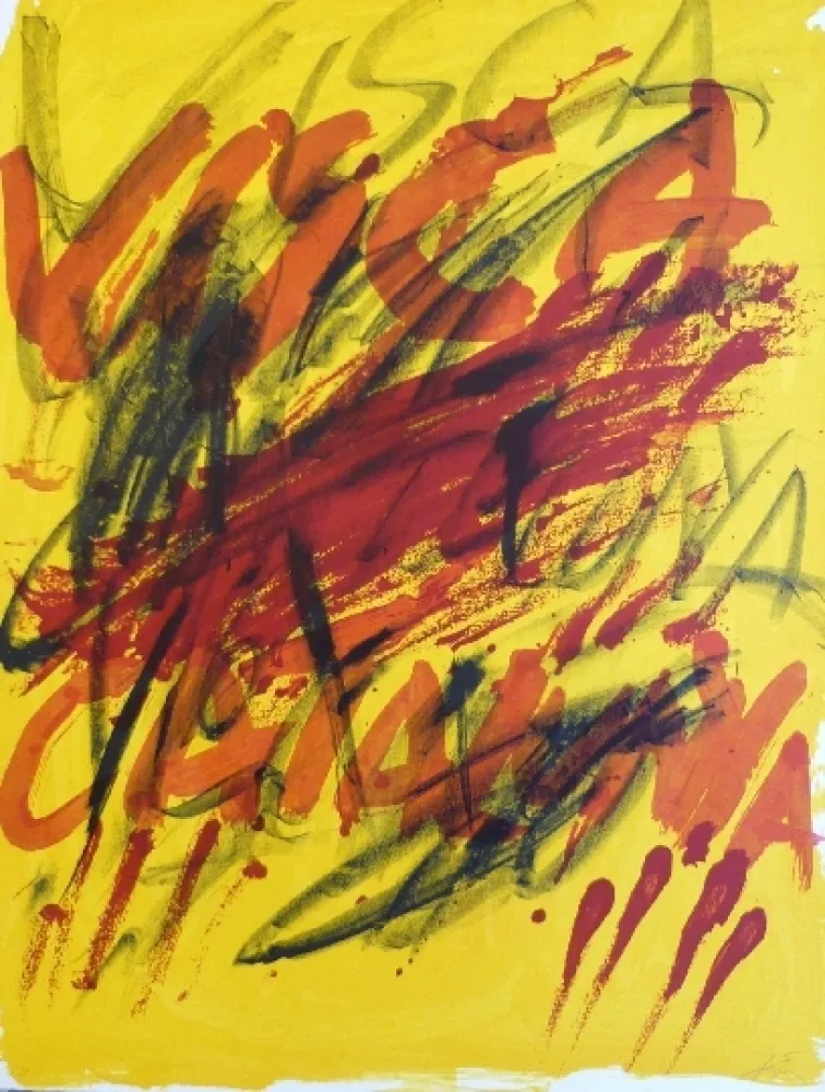 リトグラフ Tàpies - Poems 6