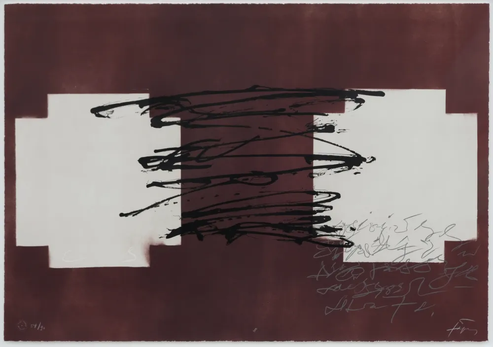 リトグラフ Tàpies - Suite 63 x 90 (No 8)